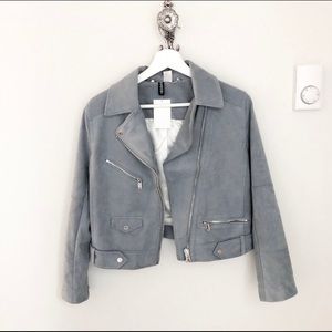 Suede Moto Jacket